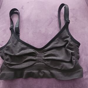 SKIMS Black Ruched Bralette
